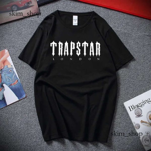 T Mens Trapstar Camisa 2024 Designer Camisa Homens Mulheres Hip Hop Top Nova Impressão T-shirt Verão Moda Preto Sportswear Marca Moletom Pano 631