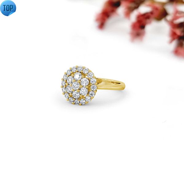 Купить кольцо премиум-качества из чистого золота 14 карат с перекрещенным бриллиантом, новейшее изысканное кольцо с бриллиантом для продажи от экспортеров