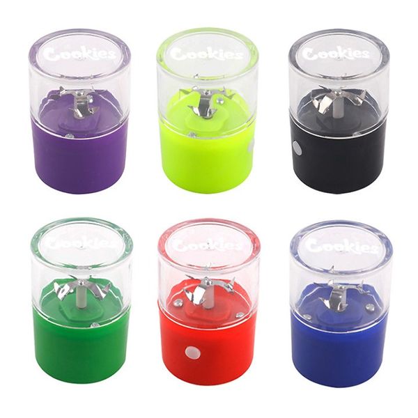 Moedor de cigarro elétrico de carregamento automático USB Herb Grinder com várias cores para vidro Bong Hookahs