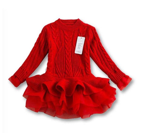 Novo 2016 meninas camisola de malha outono inverno crianças roupas pullovers suéteres crochê crianças menina roupas8215002