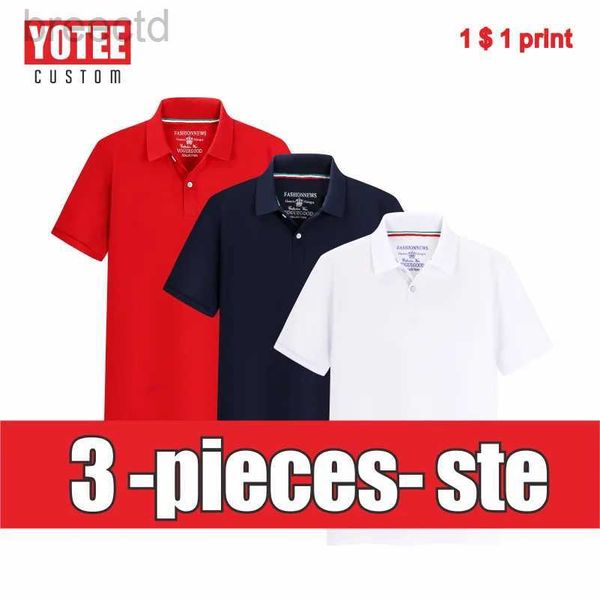 Herren-Poloshirts YOTEE New Summer Einfaches, solides Poloshirt, zusammen verkaufte Teile zu einem günstigeren Preis, kurzärmeliges Revers ldd240312