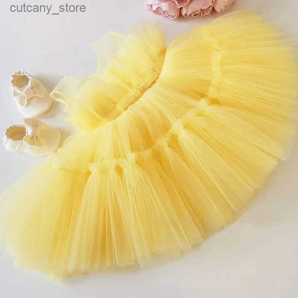 Mädchen Kleider Sommer Zeremonie 1 Jahr Geburtstag Kleid Für Baby Mädchen Kleidung Taufe Prinzessin Tutu Kleid Mädchen Kleider Party Spitze kleid 0-5Y L240311