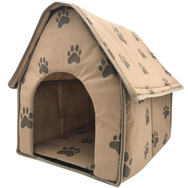 Casas para cães canis acessórios qualidade casa cobertor dobrável pequenas pegadas pet cama tenda gato maca canil interior portátil tr247r
