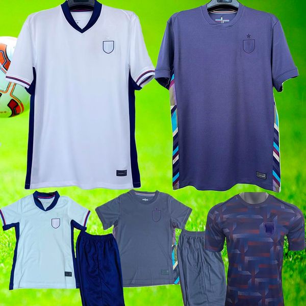2024 Kane Englands EURO 24 25 Men Homens Kid Kit Soccer Jerseys Sterling Rashford Sancho Grealish Mount Foden Saka Boy Pré Match Training Football Shirt