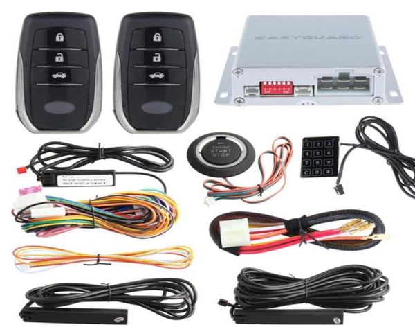 EASYGUARD PKE Autoalarmanlage, Druckknopfstart, ferngesteuerter Motorstart, Stopp, automatisches, passives, schlüsselloses Zugangskit, Touch-Passwort-Tastatur238W1589407