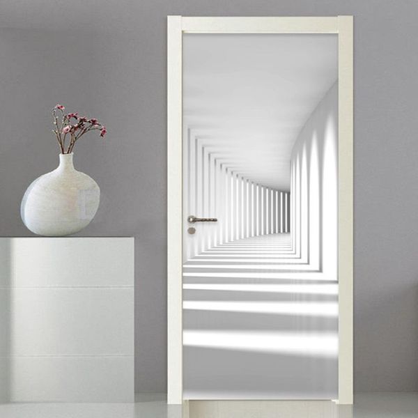 Carta da parati personalizzata Po Moderna Semplice 3D Stereo Arte astratta Spazio Murales Carte da parati Soggiorno Camera da letto Adesivo per porta Decorazione in PVC T2256a