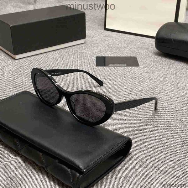 Cc Neue Luxus-Designer-Sonnenbrille für Damen und Herren, großer Rahmen, quadratisch, Ch-Marke, Outdoor-Mode, großes Gesicht erscheint dünn mit Box7964 1NOO