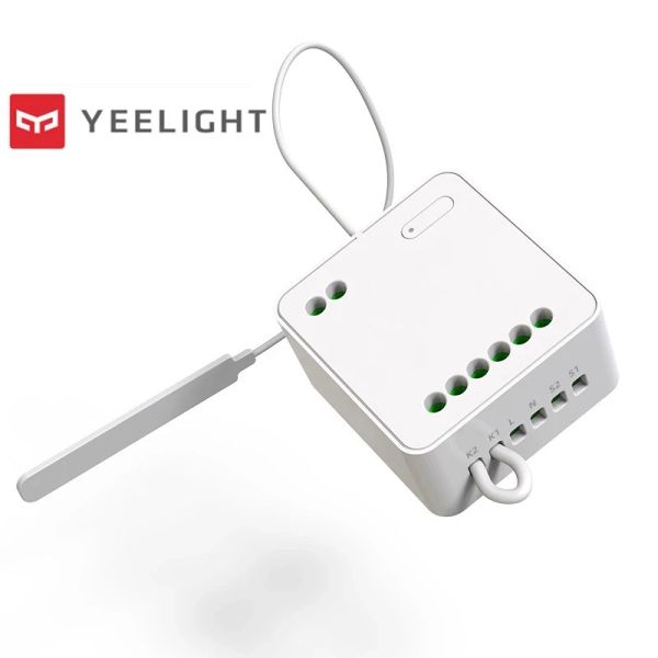 Оригинальный модуль двустороннего управления Yeelight, беспроводной релейный контроллер, 2 канала, умный переключатель, работает для приложения Mijia с Wi-Fi ble