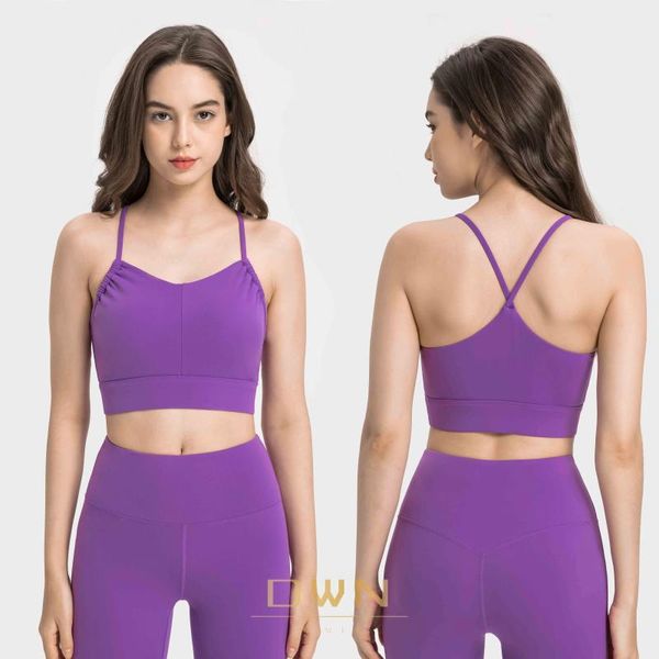 Completo da yoga Alta qualità Zero Feel Reggiseno sportivo a forma di Y ad alta elasticità Delicato sulla pelle Traspirante Morbido al burro Si sente senza peso