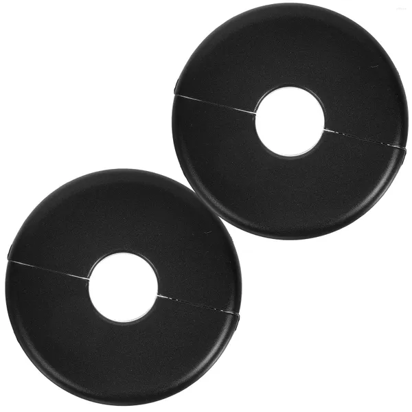 Torneiras de cozinha 2 pcs tubulação de água cobre chuveiro flange placas decorativas em forma redonda encanamento para paredes plástico