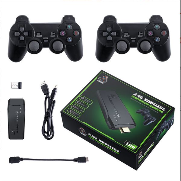 Игровая консоль M8 Game Stick 32G 64G 128G Встроенные игры Ретро портативная игровая консоль Беспроводной контроллер Детские рождественские подарки с розничной коробкой