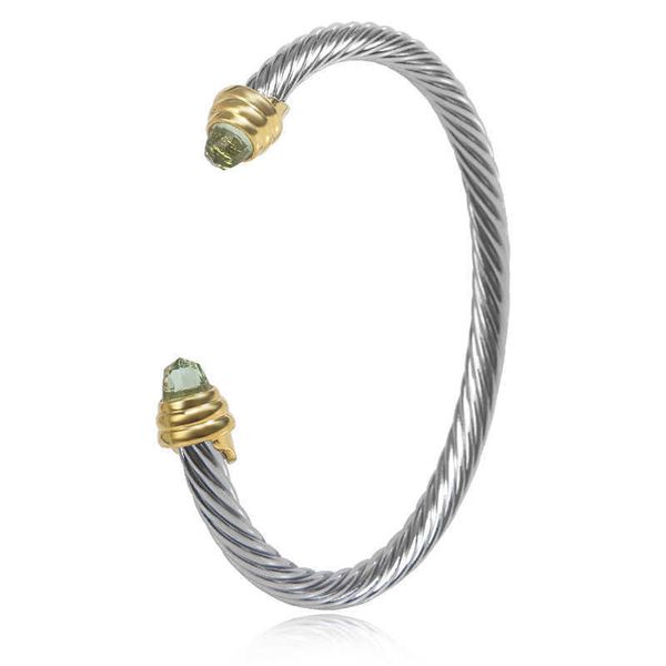 AA Designer Bangle Doce Hambra Pulseira Jade Dy Man Semelhante David Pulseira Cabo Torção Abertura 5mm 4u8n