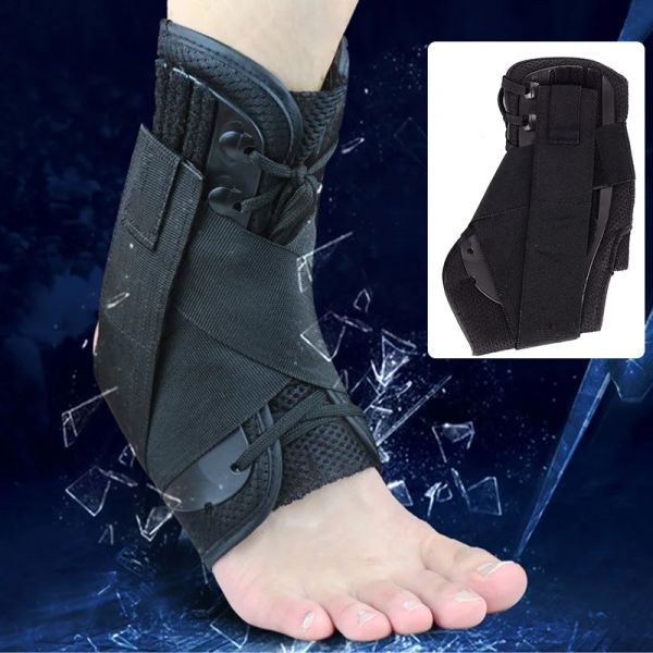 Fishhooks tornozelo cinta suporte estabilizador esportes futebol compressão ajustável rendas até tornozelo meias protetor orthose