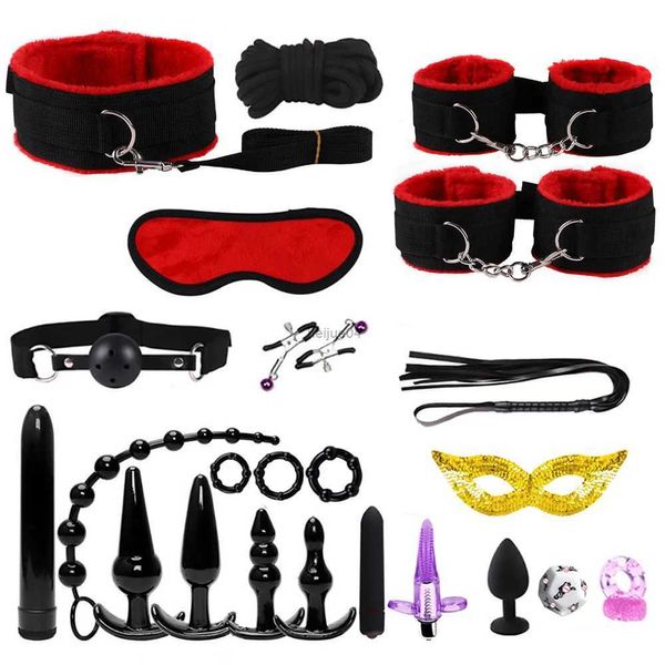 Bondage BDSM Bondage Sex Toys para Mulheres brinquedos sexy algemas para sessão Anal plug Vibrador feminino acessórios eróticos sexulaes brinquedos 18L2403