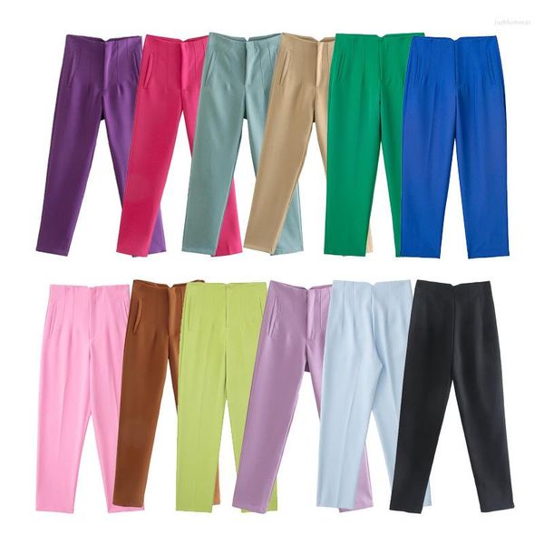 Pantaloni da donna Le donne indossano un vecchio stile di denaro tranquillo versatile versatile conico ropa uffici streetwear