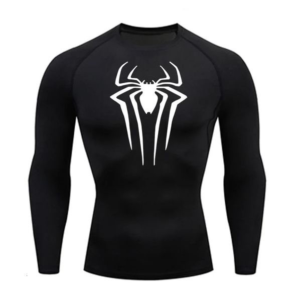 Proteção solar esportes segunda pele correndo t-shirt dos homens fitness rashgarda mma mangas compridas camisa de compressão roupas de treino 230226