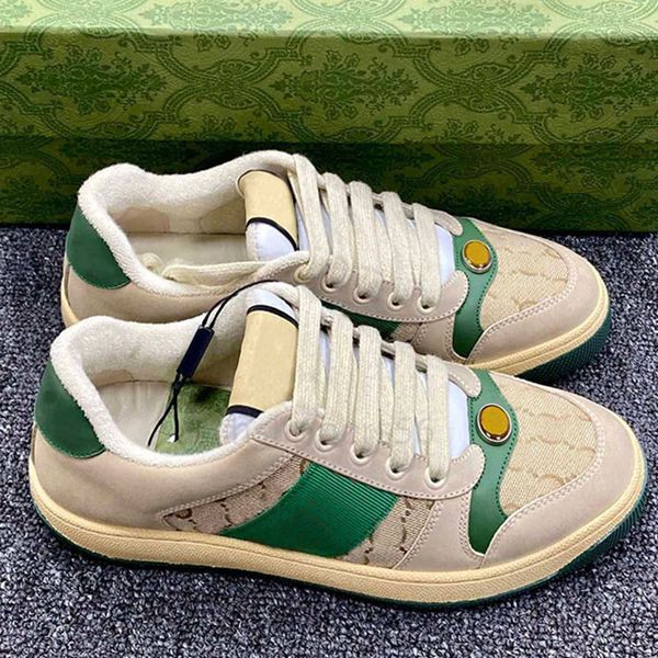 Designer de luxo sapatos casuais retro moda confortável sapatos de treinamento clássico simples verde vermelho azul listras esportes diários sapatos casuais para homens