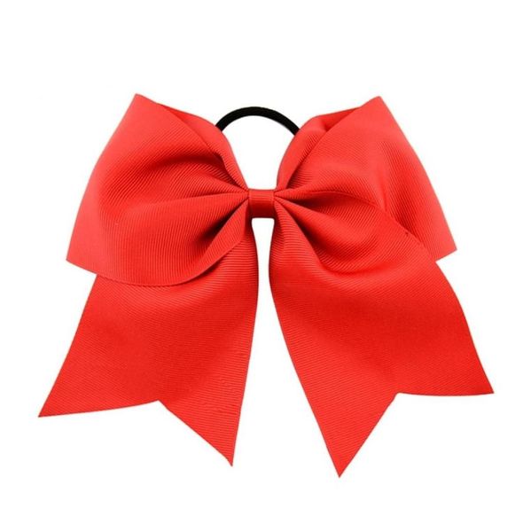 10 Stück 196 Farben 8 Zoll Mädchen Cheerleading Haarschleife Grosgrainband Cheer Bow Gummiband Pferdeschwanz Haarhalter für Mädchen Haarband8207317