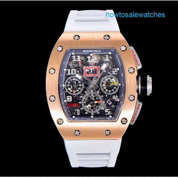 Emocionante relógio de pulso exclusivo relógios de pulso RM relógio RM011-FM série designer relógios masculinos RM011