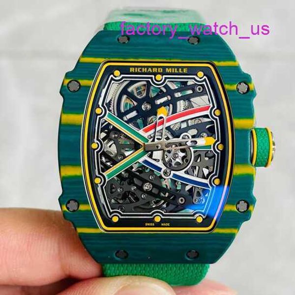 Taucheruhr RM Watch Dress Watch Serie RM67-02 Ntpt Ultradünner, vollständig hohler Rücken, transparentes Uhrwerk Rm6702