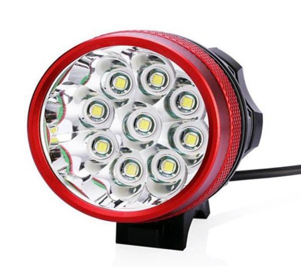 9T6 Luce per bici 9Cree XML T6 3 modalità 14000LM Luce per bicicletta anteriore Super Power 9T6 per bici con caricabatteria da 18000 mAh6120917