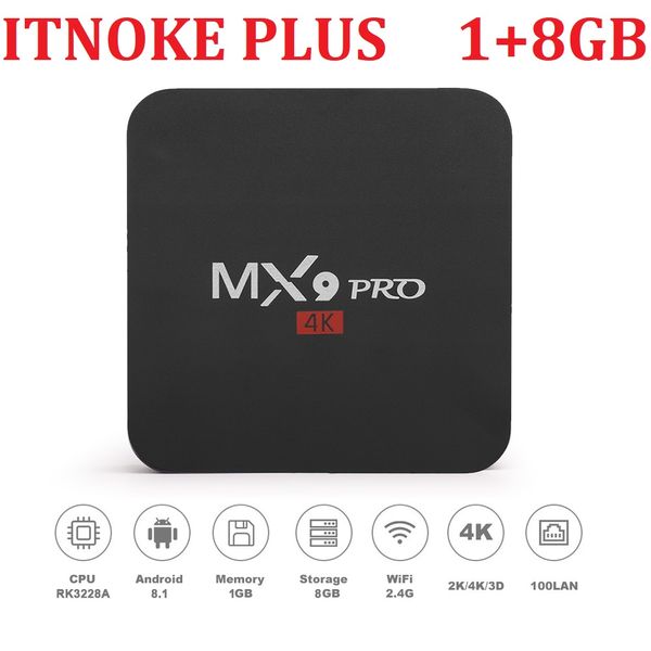 Android TV Box Abbonamento French12 Mesi Codice Android mx9 1 + 8 ГБ Boitier TV