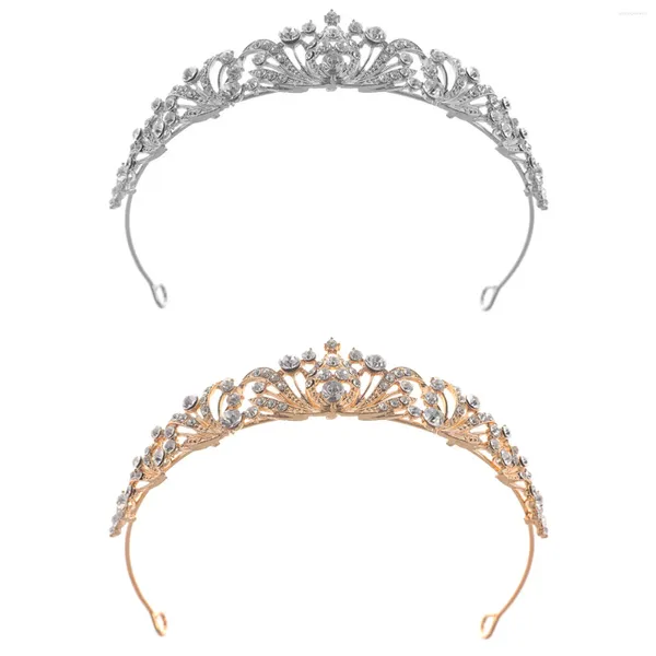 Headpieces adulto elegante princesa coroa headwear meninas chique semicírculo jóias com strass para baile de máscaras banquete cosplay