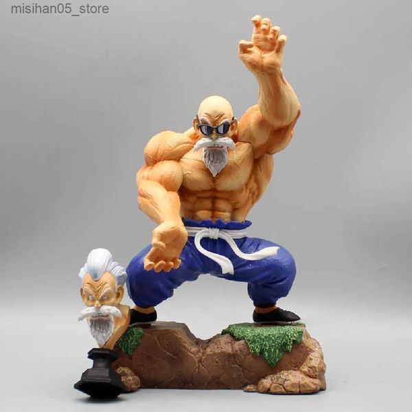 Action Toy Figures Personaggio animato da 25 cm Super Master Roshi personaggio d'azione a doppia testa Kame Sennin Giocattolo per bambini in PVC DBZ modello da collezione Q240313