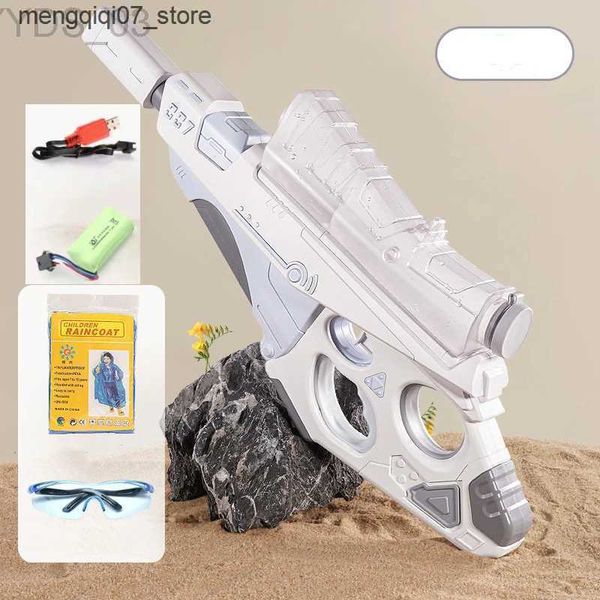 Areia jogar água diversão arma brinquedos novo padrão elétrico automático glock grande capacidade blasters arma para crianças adulto verão praia piscina jogos ao ar livre presente infantil l240312