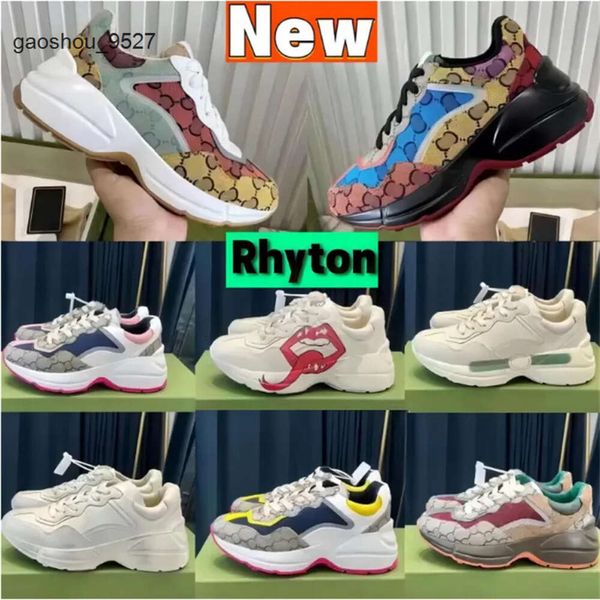 Rhyton Vintage Mouth Shoes Donna gglies Multicolor Sneakers Uomo Scarpe da ginnastica Chaussures Platform Sneaker Strawberry Mouse Designer Shoe fgbl Casual