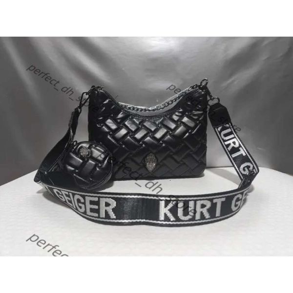 Kurt geiger çanta kadınlar deri küçük kapak çanta mini kensington 20cm altın gümüş zincir çantası çapraz çanta çapraz vücut haberci çantası kuş yeni 650 702