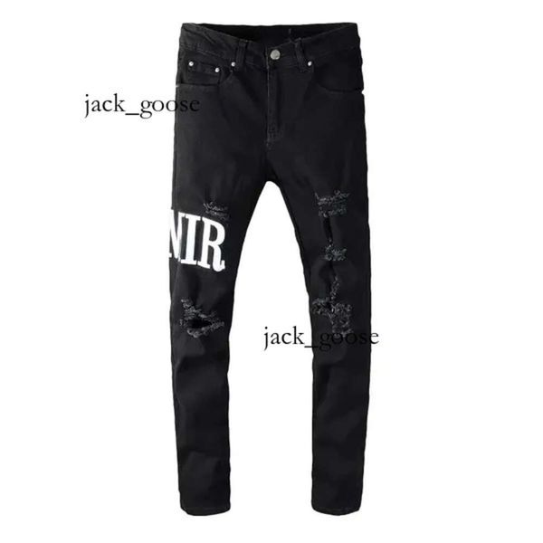 Amirs Jeans Pantaloni denim Jeans uomo Designer Jean Pantaloni neri Qualità di fascia alta Design dritto Retro Streetwear Pantaloni sportivi casual Designer Joggers Pant 986