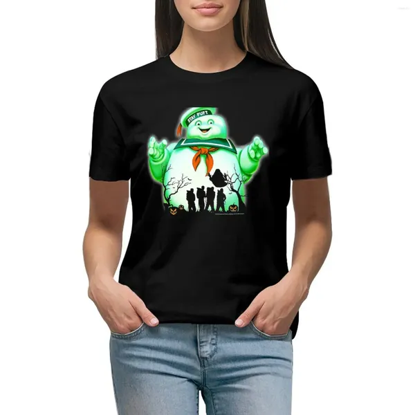 Polo da donna Ghostbusters Classic Slime Ghost Logo T-shirt grafica Camicie T-shirt moda coreana per donna