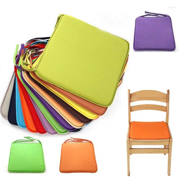 Pillow Haushalts-Winter-weicher Esszimmerstuhl 40 x 40 cm, Bonbonfarben, rutschfester Bürositz, kann auf Stühlen befestigt werden