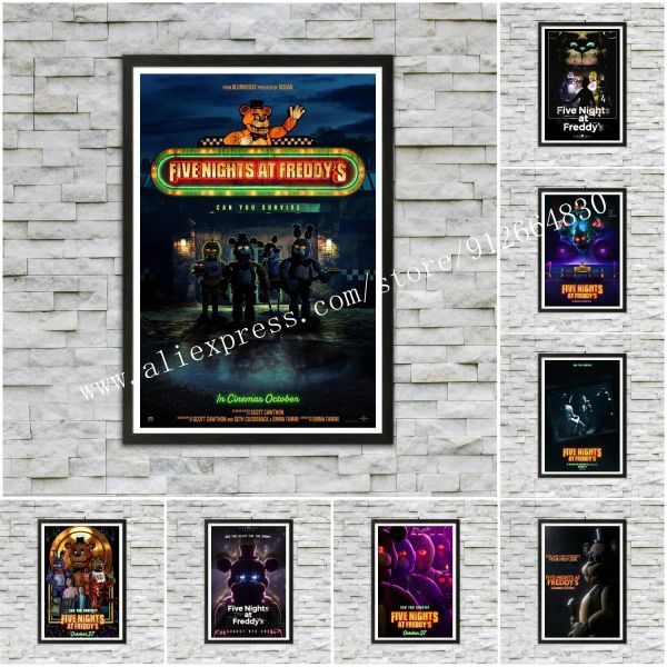 Calligrafia FNAFUltimate Group Game Poster HD Personaggio del gioco Immagine su tela dipinta per Wall Art Living Room Decor Home Decor Mural