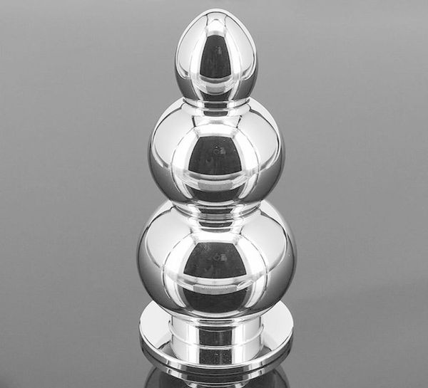 Contas de alumínio anal de alumínio do tipo de pagode super grande plug plug sexo producthuge heavy metal butt plug sexo brinquedos para homens e mulher3985399