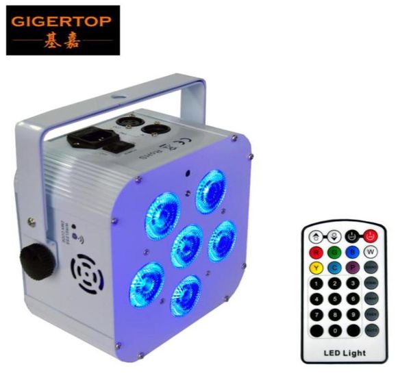 Qualidade WirelessIRC Par Can com bateria 6 x 18W 6 em 1 Led Uplights RGBWAUV Eventos de alto brilho Lavagem UplightingIR Controle 9014796763305935