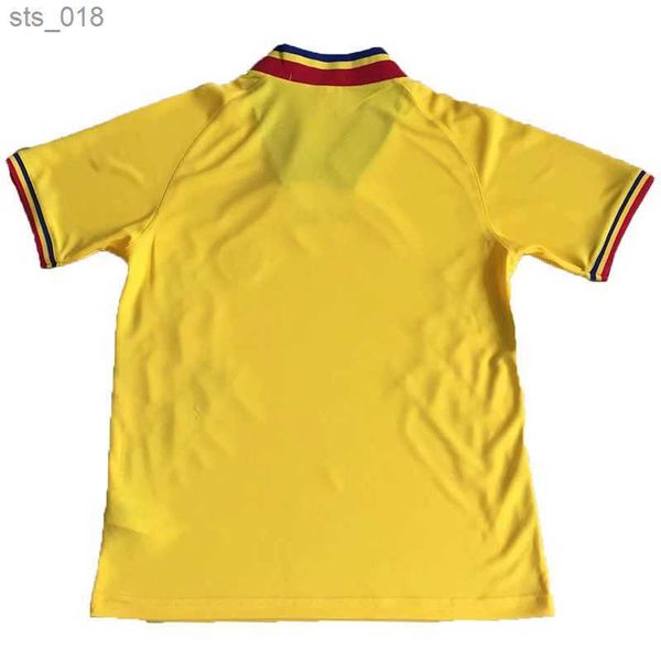 Tifosi Tops Tees Maglie da calcio 1994 Romania National Team Mens HAGI RADUCIOIU POPESCU ROMANIA Home Giallo Away Red RETRO Maglia da calcio Manica cortaH240313