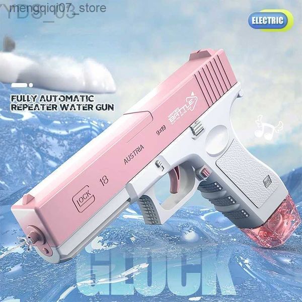 Areia jogar água diversão arma brinquedos verão nova pistola de água infantil atacado totalmente automático repetido pistola de água glock meninos água jogando brinquedos yq240307 l240313