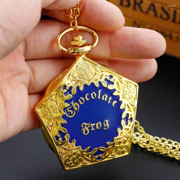 Orologi da tasca Orologio al quarzo con display digitale vuoto a forma di cioccolato dorato di lusso per uomini e donne come regalo di festa