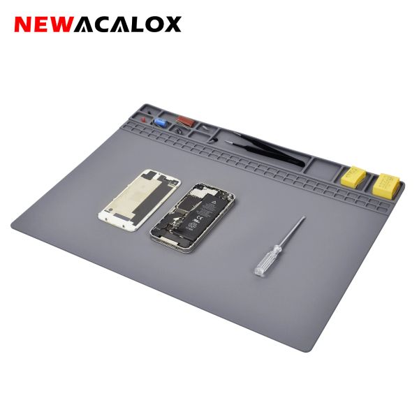 Soldeerijzers Newacalox Tappetino di riparazione in silicone Tappetino per saldatura magnetico Isolamento termico Riparazione elettronica per cellulare Laptop Tappetino resistente al calore