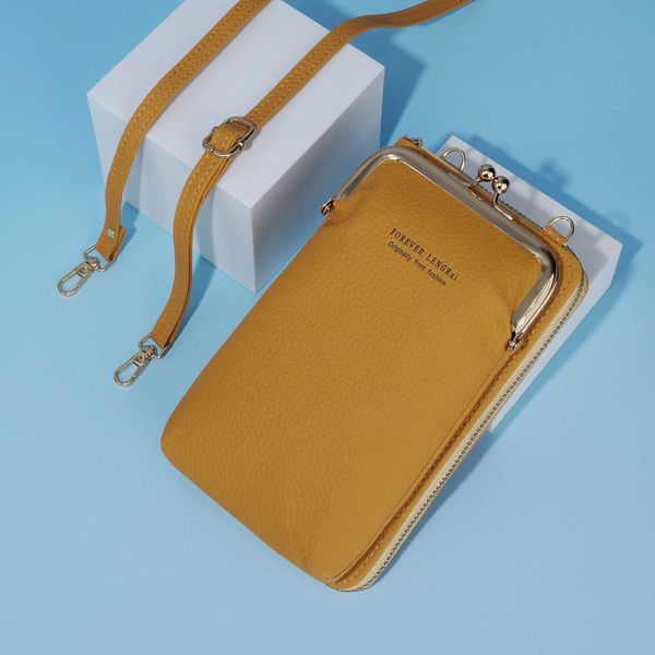 Корейская женская сумка для мобильного телефона с вертикальным узором личи, мини-сумка на плечо, модная тенденция, маленькая диагональ из искусственной кожи