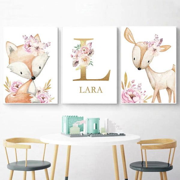 Artesanato 5D Pintura Diamante Nome Personalizado 26 letras Decoração de Parede Broca Completa Rodada Diamante Bordado DIY Decoração de Quarto de Bebê Menina Presente