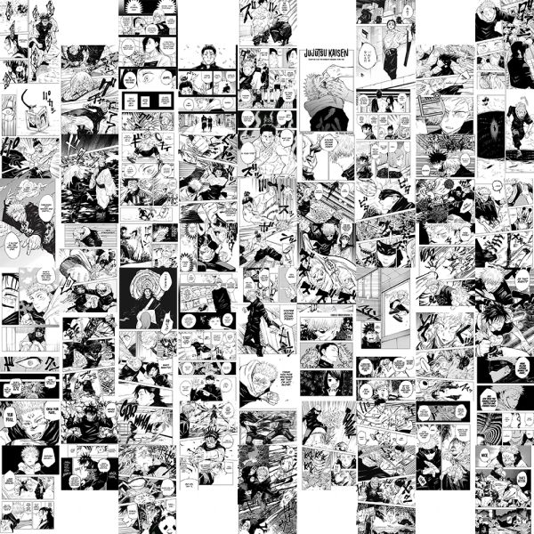 Adesivos 50 peças mangá japonês anime batalha quadrinhos julongsu kaisen kit de colagem de parede para arte de parede anime cartão postal adereço fundo decoração de casa