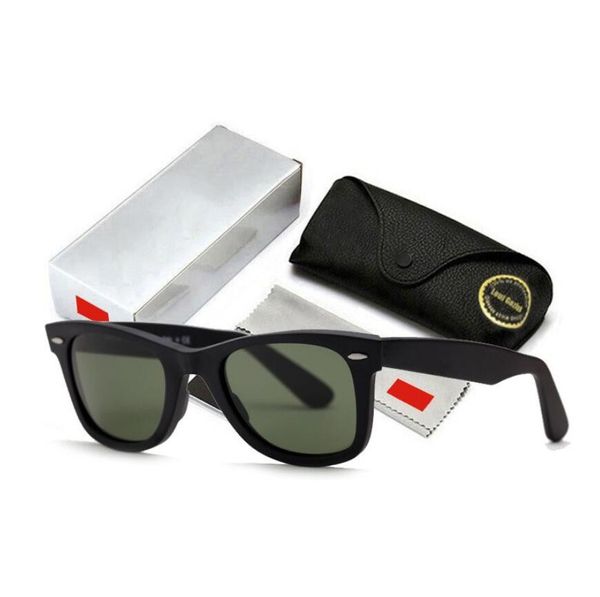 Raycans Unisex Wayfarer Sonnenbrille Polarisierte Gläser Schwarze Sonnenbrille Herren Damen Vintage BanBrand Design Sonnenbrille Oculos De Sol mit Box
