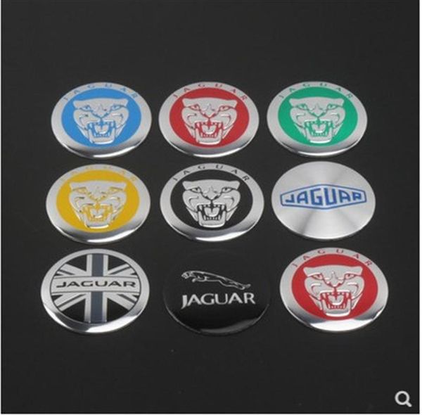 4pcs Setleri 56 5mm R yarış logo çıkartmaları Jaguar XF XJ XJS XK STYPE XTYPE216D12358863 için