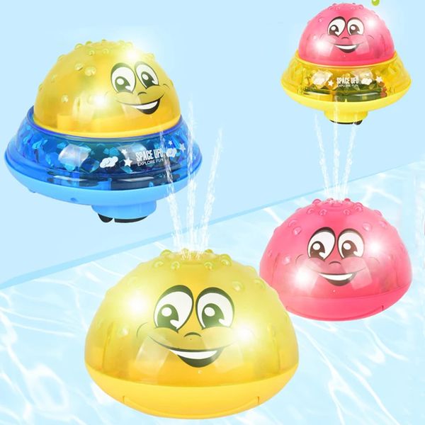 Забавные игрушки для детской ванны, детский электрический индукционный разбрызгиватель с легкой музыкой, детский мяч для игры в воду, игрушки для купания, подарки для детей 240228
