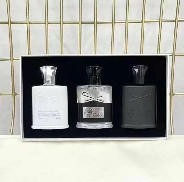 Conjunto de perfume masculino de alta qualidade 3pcs 30ml caixa de presente kits de fragrâncias de longa duração bom cheiro sexy fragrância parfum kit presente em estoque envio rápido