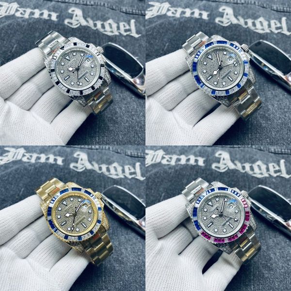 Montre de Luxe Designer Uhr Watch Uhr Kalender Luminous Diamond Watch Automatische mechanische Bewegung Sapphire Glasplatte Gold Uhr Wasserdes SB071 C4