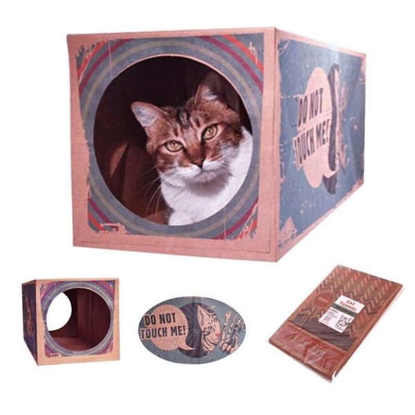 Giocattoli per gatti Tunnel pieghevole Tubi da gioco per animali domestici Gattino per cani Forniture per cuccioli Casa Divertente scatola di carta Toy238n